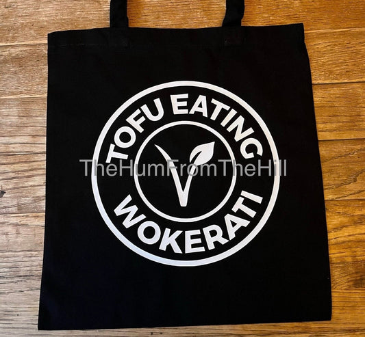 Tofu Eating Wokerati Tote Bag -  cotton
