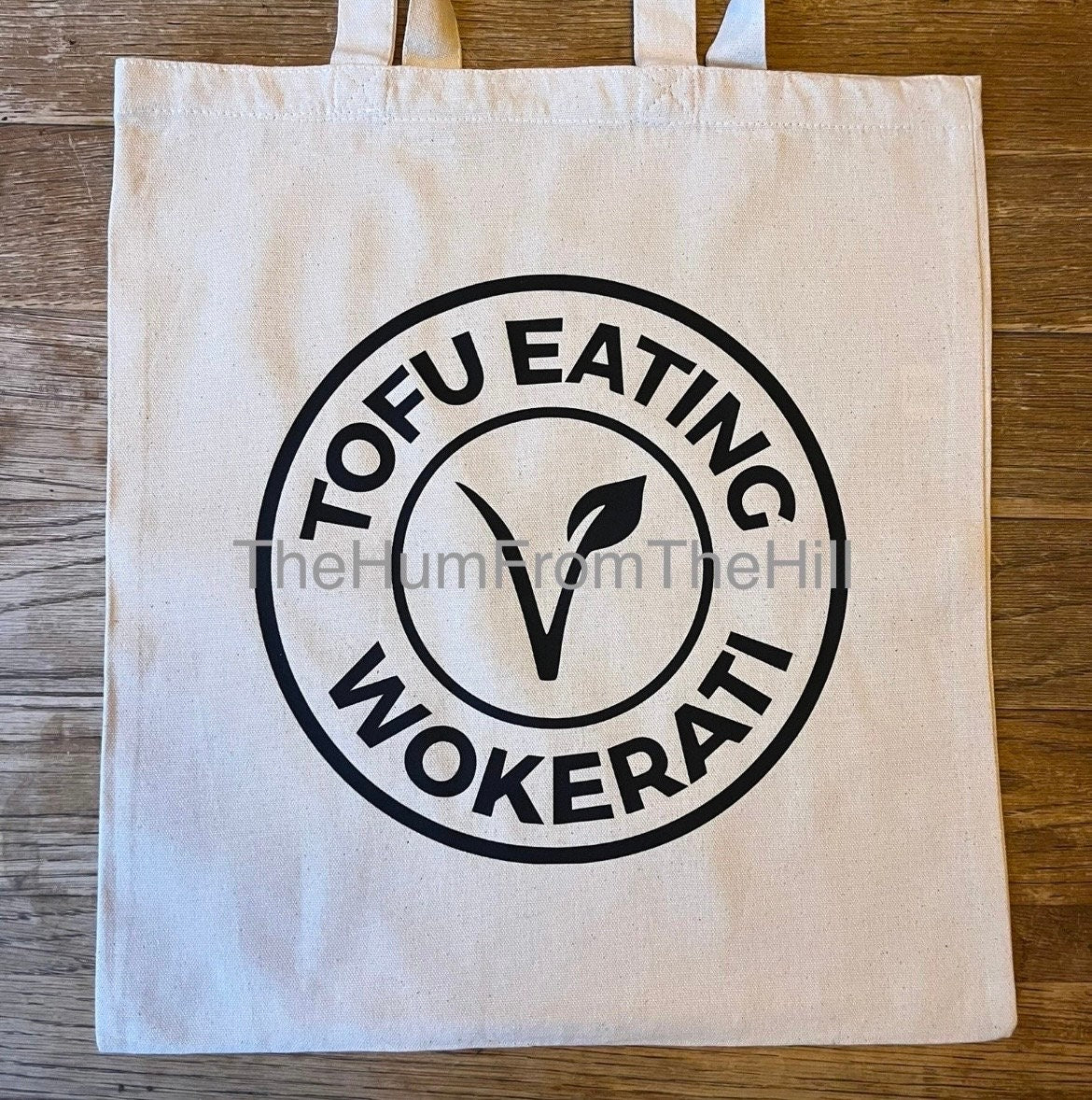 Tofu Eating Wokerati Tote Bag -  cotton