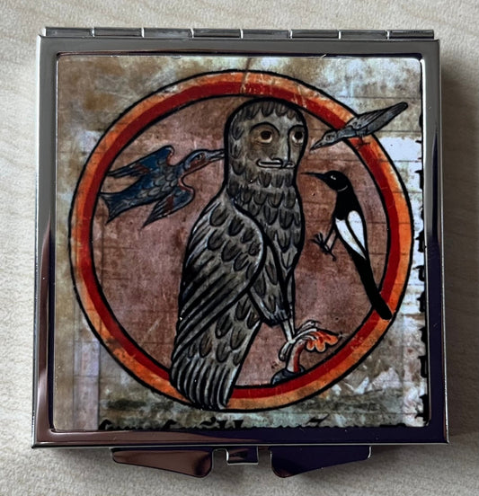 Medieval Owl Compact Mirror