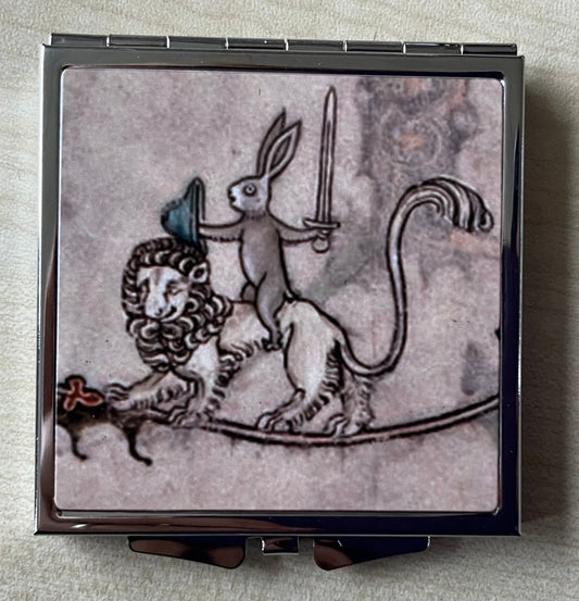 Medieval Rabbit Compact Mirror