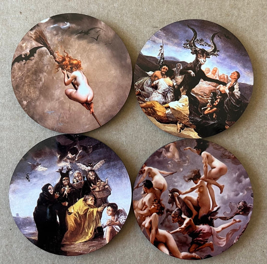 Famous Witch Paiting Fridge Magnets