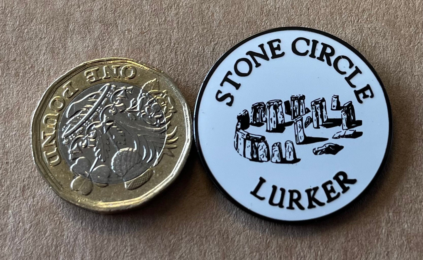 Enamel Stone Circle Lurker Lapel Pin