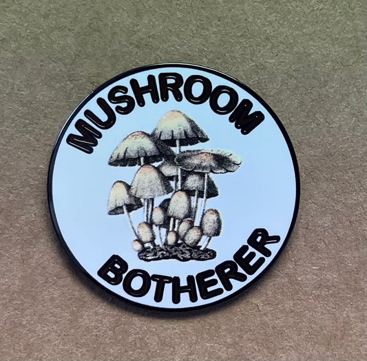 Enamel Mushroom Botherer Lapel Pin