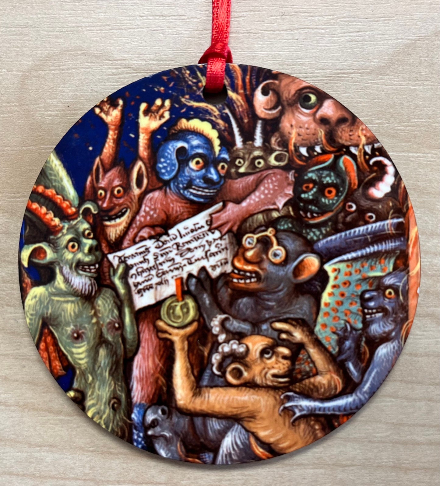 Cute Medieval Demon tree decorations - Double sided