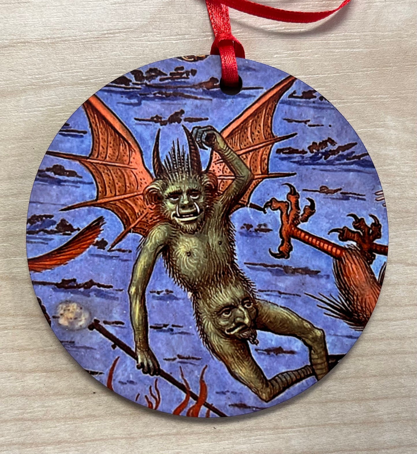 Cute Medieval Demon tree decorations - Double sided
