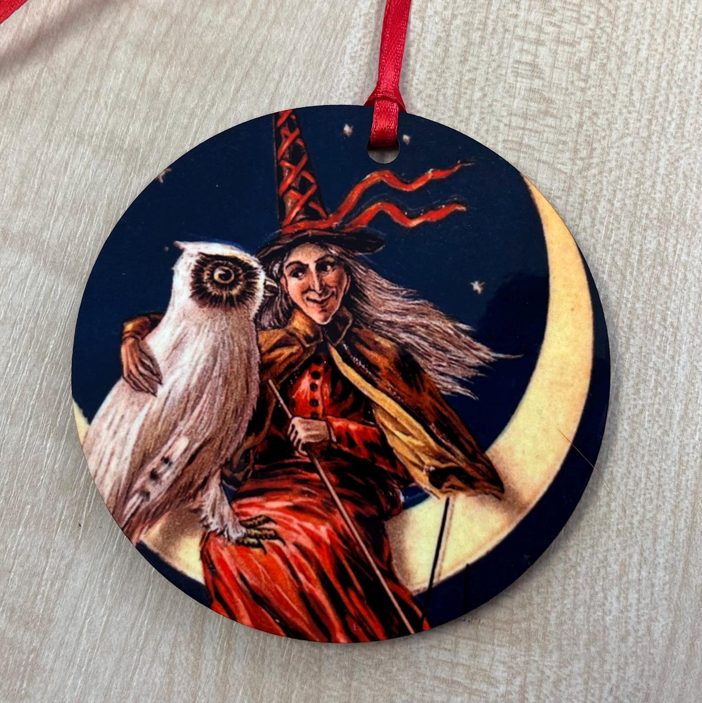 Vintage Witch Tree Decorations (set 1) - double sided