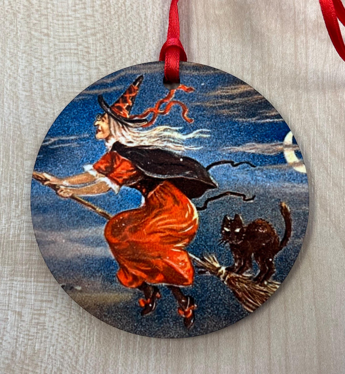 Vintage Witch Tree Decorations (set 1) - double sided