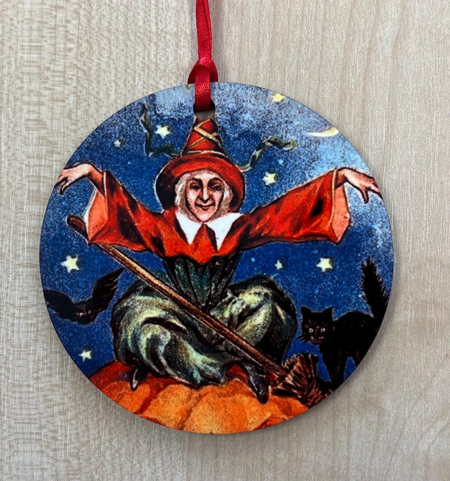 Vintage Witch Tree Decorations (set 1) - double sided