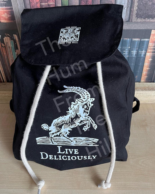 10Ltr Cotton Backpack Live Deliciously