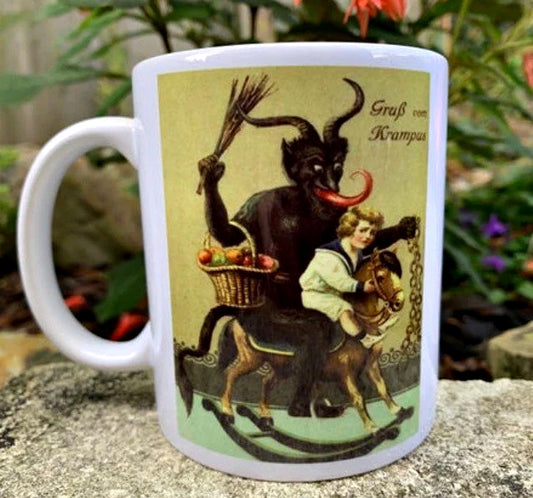 Krampus mug - rocking horse