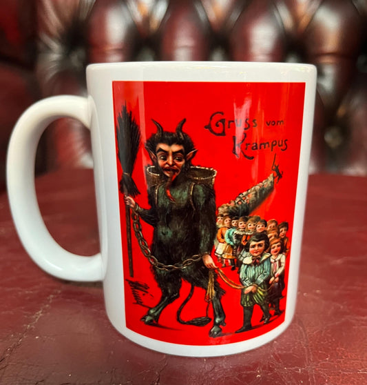 Krampus mug - red background