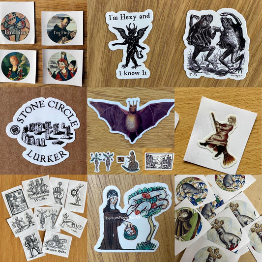 Bundle of 10 mix and match stickers - you choose the designs - tell us which images you require when ordering.