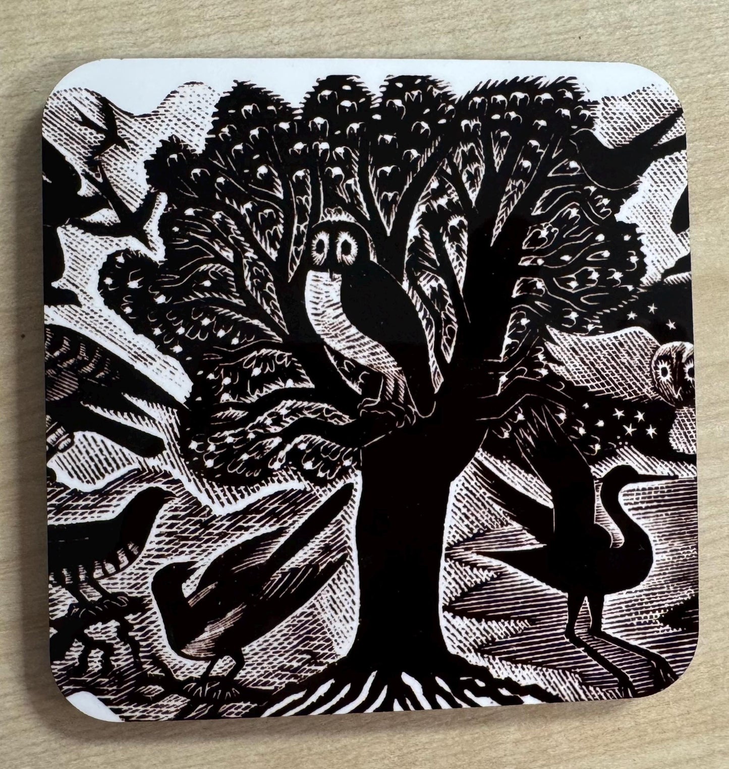 Eric Ravilious Art coasters B&W - set of 4