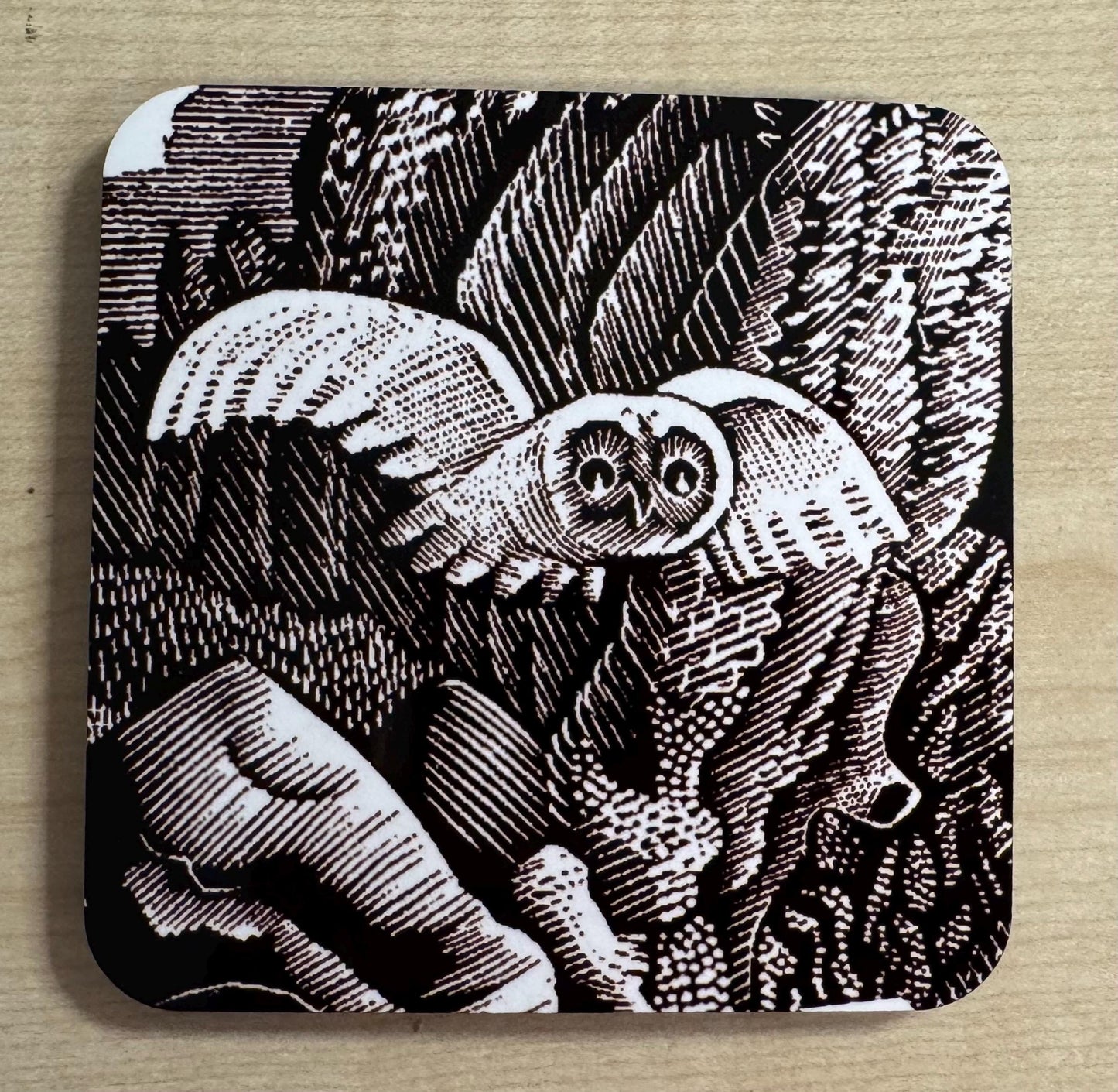 Eric Ravilious Art coasters B&W - set of 4