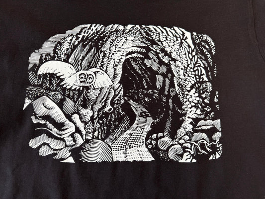 LADIES T Shirt - Eric Ravilious - Owl on a Rocky Lane