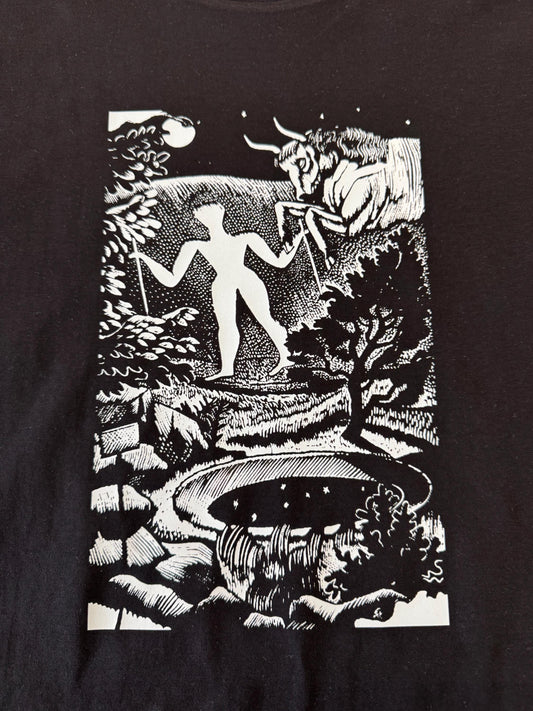 UNISEX T Shirt - Eric Ravilious - The Long Man Of Wilmington/May
