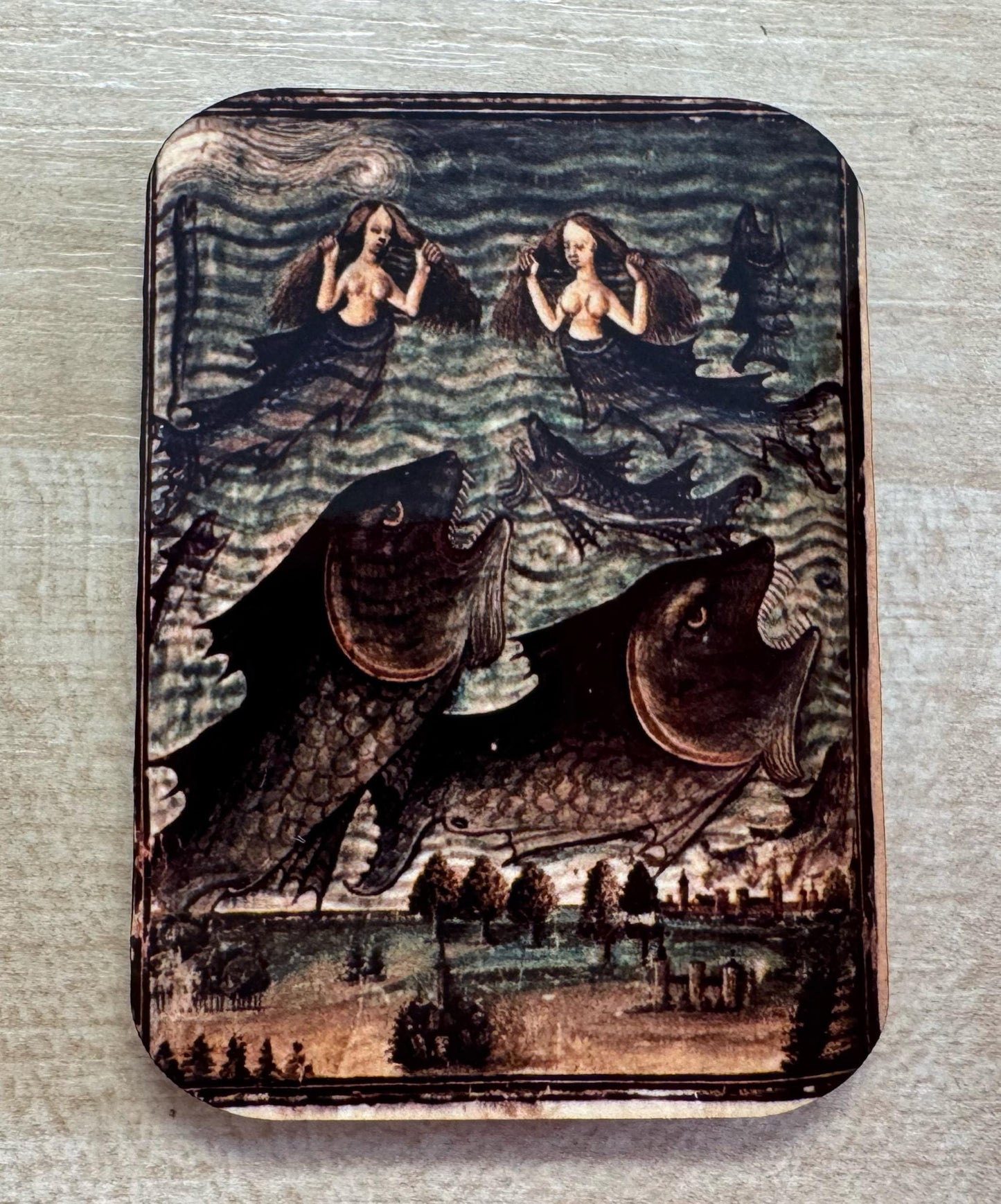 Medieval Mermaid Fridge Magnets