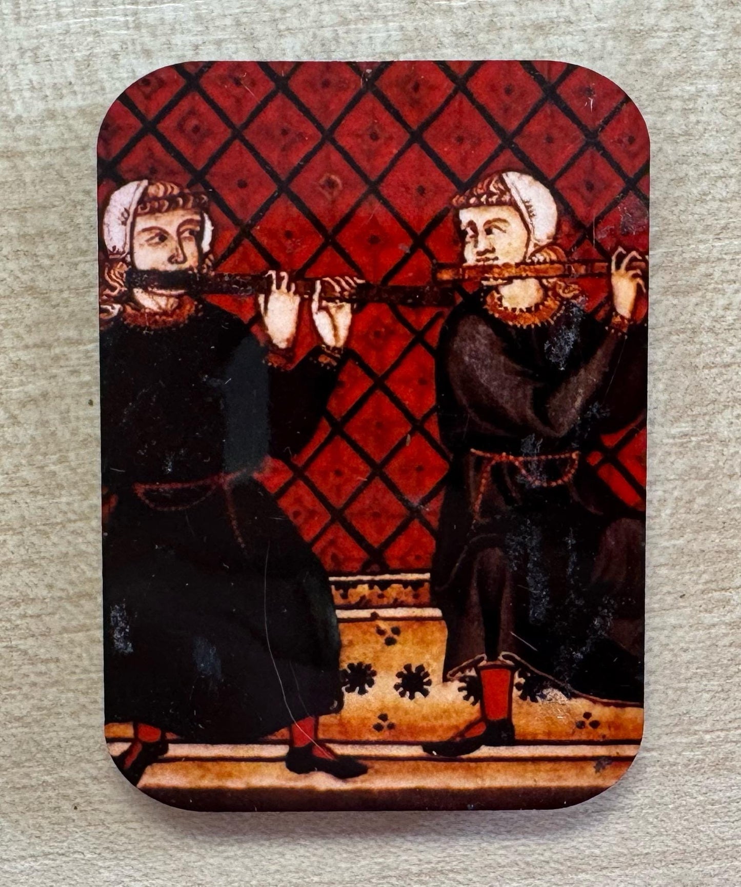 Medieval Minstrel Fridge Magnets - set of 4