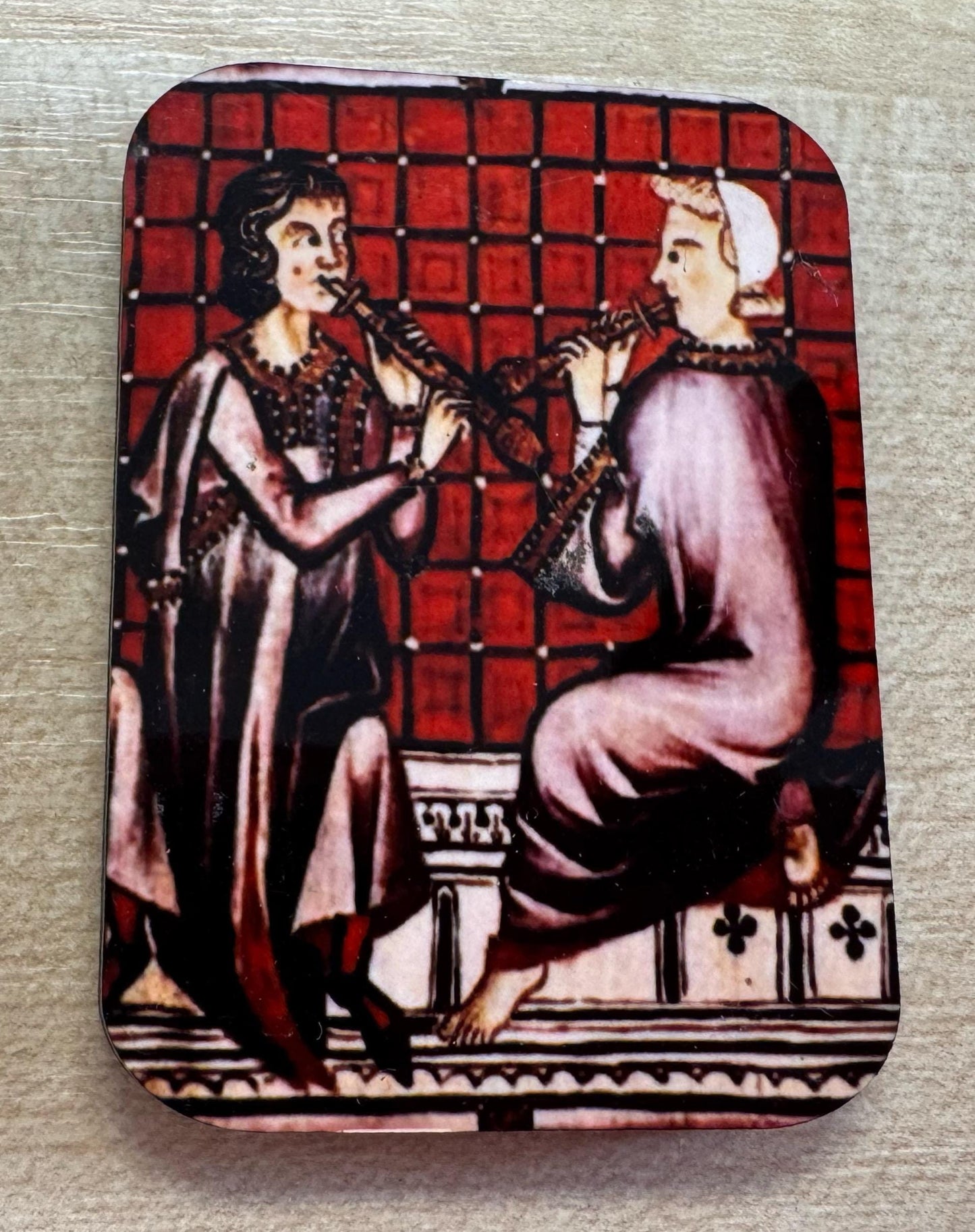 Medieval Minstrel Fridge Magnets - set of 4